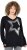 Ulla Popken Sequined Star Rolled Edge Sweater Black - Sweatshirts & hoodies - 