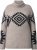 Ulla Popken Aztec Pattern Turtleneck Sweater Pebble Grey - Sweatshirts & hoodies - 