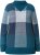 Ulla Popken Grand Check Long Sleeve Sweater Teal - Sweatshirts & hoodies - 