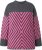 Ulla Popken Graphic Stripe Long Sleeve Turtleneck Sweater Flamingo - Sweatshirts & hoodies - 