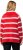 Ulla Popken Stripe Fine Knit Turtleneck Sweater Light Red - Sweatshirts & hoodies - 