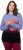 Ulla Popken Long Sleeve Knit Mountain Range Sweater Bright Purple - Sweatshirts & hoodies - 