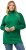 Ulla Popken Contrast Braid Turtleneck Sweater Emerald Green - Sweatshirts & hoodies - 