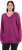 Ulla Popken Soft Fine Knit Pullover V-Neck Sweatshirt Dark Lilac - Sweatshirts & hoodies - 