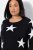 Ulla Popken Glitter Stars Soft Knit Sweater Black - Sweatshirts & hoodies - Sweats, Hoodies & Maille Douillets