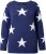 Ulla Popken Glitter Stars Soft Knit Sweater Blue - Sweatshirts & hoodies - 