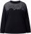 Ulla Popken Tulle Panel Sweatshirt Black - Sweatshirts & hoodies - 