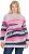 Ulla Popken Landscape Stripe Sweater Light Grey Melange - Sweatshirts & hoodies - 