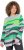 Ulla Popken Landscape Stripe Sweater Moss Green - Sweatshirts & hoodies - 