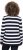 Ulla Popken Striped Polo Collar Long Sleeve Sweater Navy - Sweatshirts & hoodies - 