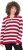 Ulla Popken Striped Polo Collar Long Sleeve Sweater Ruby Red - Sweatshirts & hoodies - 