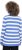 Ulla Popken Striped Polo Collar Long Sleeve Sweater Aegean Blue - Sweatshirts & hoodies - 