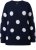 Ulla Popken Fluffy Polka Dot Sweater Ink Blue - Sweatshirts & hoodies - 