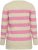 Kaffe Curve Niela Pull rayé Gris plume/Rose chiné - Pulls et mailles - 