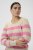 Kaffe Curve Niela Pull rayé Gris plume/Rose chiné - Pulls et mailles - 