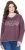 Ulla Popken Texas Contrast Stitching Sweatshirt Dark Ruby - Sweatshirts & hoodies - 