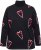 Ulla Popken Candy Cane Graphic Sweatshirt Black - Sweatshirts & hoodies - 