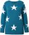 Ulla Popken Glitter Stars Soft Knit Sweater Petrol - Sweatshirts & hoodies - 