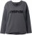 Ulla Popken Inspire Lettering V-Neck Sweatshirt Graphite Grey - Sweatshirts & hoodies - 