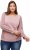 Ulla Popken Mixed Knit Patch Look Sweatshirt Old Pink - Sweatshirts & hoodies - 