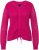 Ulla Popken Shaker Stitch Cropped Gathered Sweater Fuchsia Pink - Sweatshirts & hoodies - 