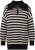 Ulla Popken Striped Troyer Collar Sweater Black - Sweatshirts & hoodies - 