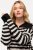 Ulla Popken Striped Troyer Collar Sweater Black - Sweatshirts & hoodies - Sweats, Hoodies & Maille Douillets