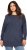 Ulla Popken Layered Look Button Sleeve Sweatshirt Navy - Sweatshirts & hoodies - 