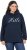 Ulla Popken HELLO Classic Fit Stand-Up Collar Sweatshirt Navy - Sweatshirts & hoodies - 