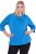 Ulla Popken Classic Fit with Side Slits 3/4 Sleeve Sweatshirt Royal Blue - Sweatshirts & hoodies - 