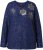 Ulla Popken Metallic Print Extra Soft Christmas Sweatshirt Ink Blue - Sweatshirts & hoodies - 