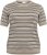 Kaffe Curve Lizzy Pull rayé Beige/Noir - T-shirts imprimés pour femme - 