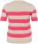 Kaffe Curve Lizzy Pull rayé Beige/Framboise - T-shirts imprimés pour femme - 