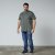 North Latitude 61319 T-Shirt Rayé Vert Poussière Foncé - T-shirts - T-shirts Homme Grande Taille