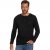 JP1880 Henley T-Shirt Long Sleeve Black TALL - VÊTEMENTS HOMME MT-6XLT - Vêtements Tall Homme