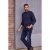 JP1880 Henley T-Shirt Long Sleeve Dark Navy TALL - VÊTEMENTS HOMME MT-6XLT - Vêtements Tall Homme