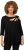 Ulla Popken Asymmetric Petal Cutouts A-line Fit Stretch Knit Top Black - T-shirts - 