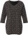 Ulla Popken 3/4 Sleeve Geometric Graphic Tee Black - T-shirts - 