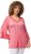 Ulla Popken Trumpet Sleeve Cold Dyed Tee Dark Pink - T-shirts imprimés pour femme - 
