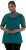 Ulla Popken Sequined Mesh Sleeve Blouse Dark Green - T-shirts - 