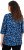Ulla Popken Scribble Print Square Neck 3/4 Sleeve Tee Navy - T-shirts imprimés pour femme - 