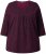Ulla Popken Mixed Pattern Stripe 3/4 Sleeve Tee Black - T-shirts - 