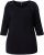 Ulla Popken Flower Epaulet 3/4 Sleeve Top Black - T-shirts imprimés pour femme - 