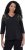 Ulla Popken Feather Beadwork 3/4 Sleeve Top Black - T-shirts imprimés pour femme - 