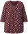 Ulla Popken Gingerbread Print 3/4 Sleeve Tee Plum - T-shirts - 