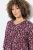 Ulla Popken Ribbon Print 3/4 Sleeve Asymmetric Tee Plum - T-shirts imprimés pour femme - T-shirts imprimés pour femme