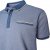 Kam Jeans 5525 Raised Dobby Fabric Polo with Tipping Indigo - Polos - Polos homme grande taille
