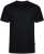 Kam Jeans 5781 Ringer Tee with Shoulder Tape Black - T-shirts - T-shirts Homme Grande Taille