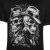 Kam Jeans 5796 Twin Gentleman Skull Print Tee Black - T-shirts - T-shirts Homme Grande Taille