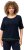 Ulla Popken Classic Fit Half-Sleeve Crew Neck T-shirt With Hem Inscription Navy Blue - T-shirts imprimés pour femme - 